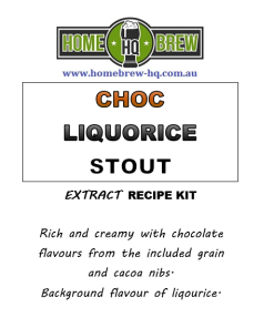 HQ Choc Liquorice Stout Recipe Kit