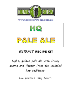 HQ Pale Ale Recipe Kit