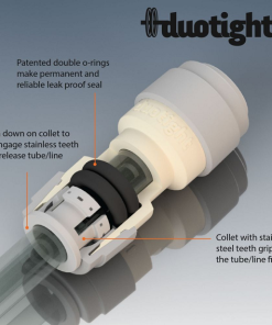 Alternative view of Duotight 8mm Push-In Joiner (Double O-Ring)
