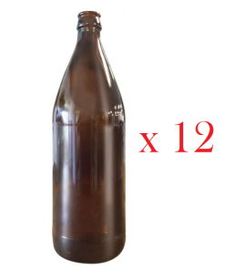 Glass Brewers Bottles 750ml x12 (Crown Seal)