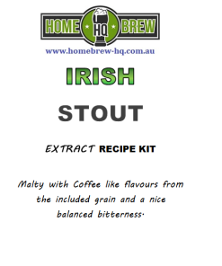 HQ Irish Stout Recipe Kit