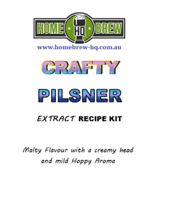 HQ Crafty Pilsner Recipe Kit