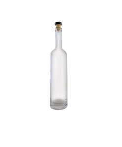 Spirit Bottle Glass Slim 750ml With Cork
