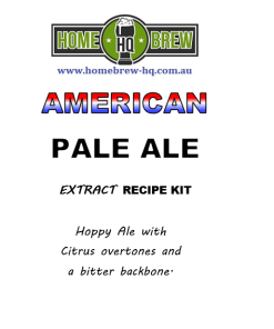 HQ American Pale Ale Recipe Kit