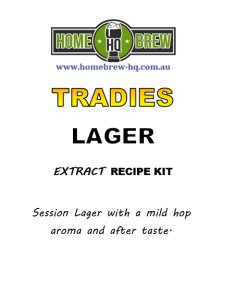 HQ Tradies Lager Recipe Kit