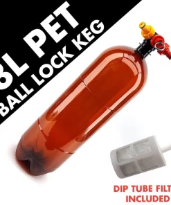 8L PET Keg with Ball Lock Disconnect Tapping Head Kit
